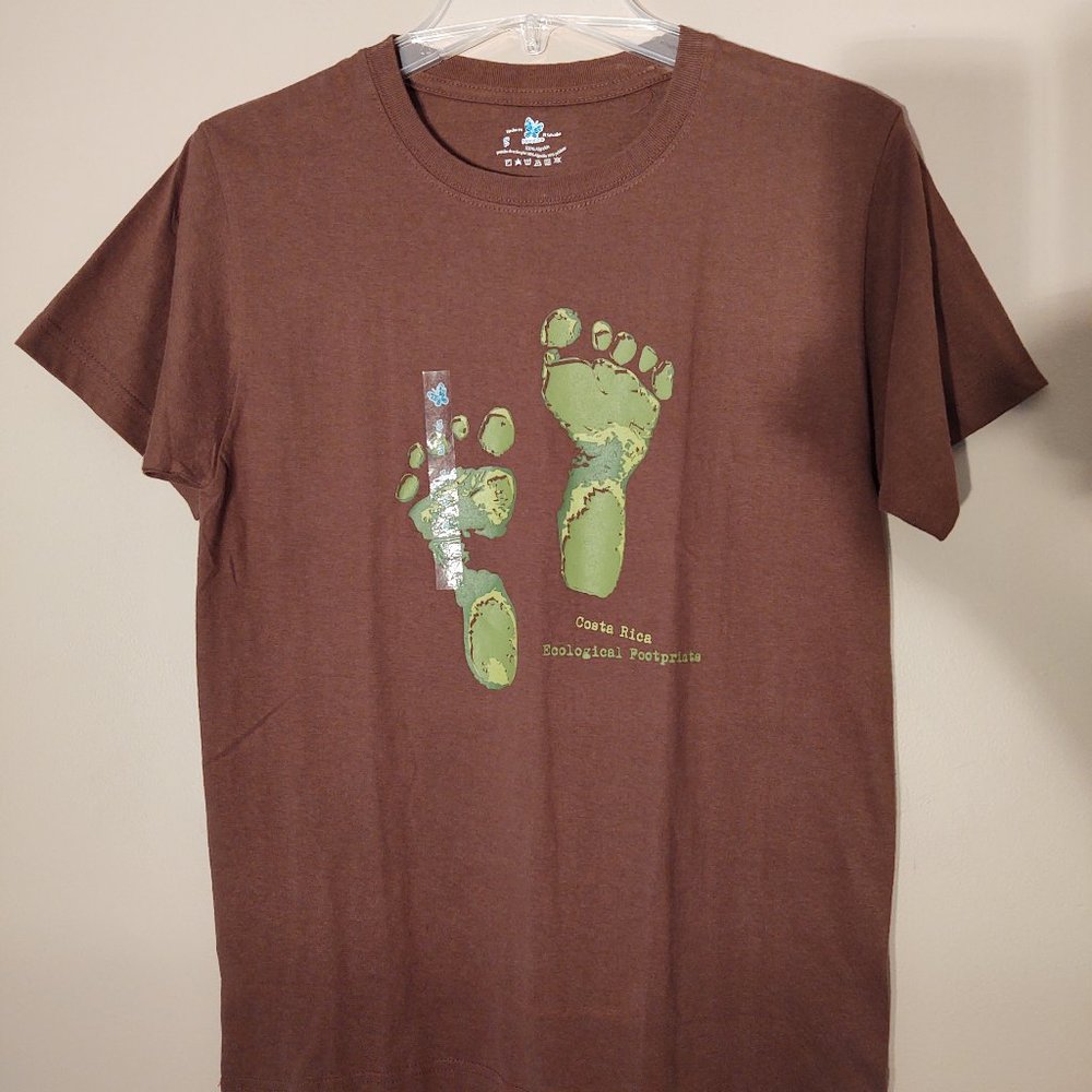 COSTA RICA ECOLOGICAL FOOTPRINTS Adult T-Shirt - Size Small